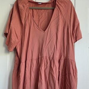 Old Navy Coral Dress with Short Sleeves